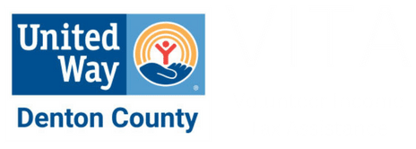 Logos for Denton County United Way and VITA Volunteer INcome Tax Assistance